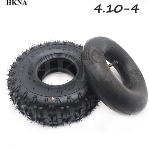 4.10/3.50-4 410/350-4 Tires for ATV Quad Go-Kart Dirt Bike 47cc 49cc Chunky 4.10-4 Tire Inner Tube Fit All Models 3.50-4 Tire
