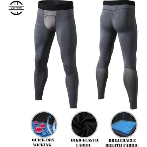 Men Shapers Exercise 3D Tight Fitness Full Length Pants Quick-dry Wicking High Elastic Breathable Compression Long Pants