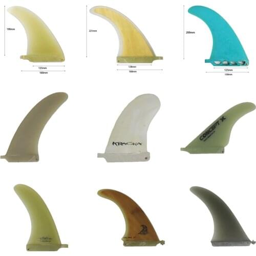 Fiberglass Surfboard Fin Center Single Box Fin 7-8-9-10" inch Longboard SUP Surf Fins Paddle board fin