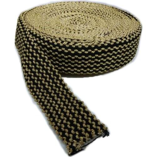 Gold Black Stretch Lace-Fabric Suppies-Decoration-Accessories 6cm width Elastic Lace Trim DIY Crafts Sewing Webbing