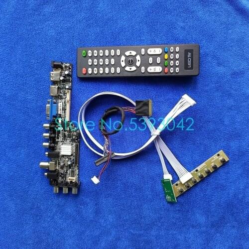 USB VGA AV For LTN116AT01/LTN116AT04/LTN116AT06/LTN116AT07 LVDS 1366*768 signal digital display drive board kit DVB 40-Pin