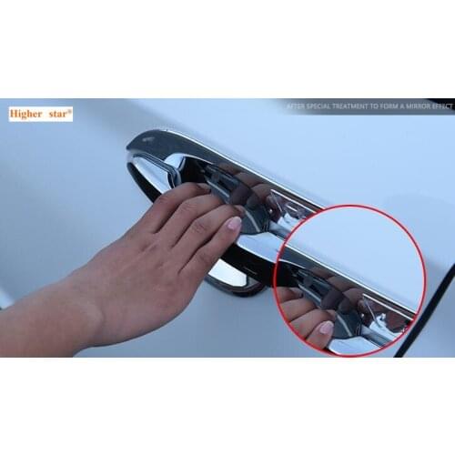 Higher star ABS chrome 4pcs car door handle decoration protection bowl with logo for Hyundai Kona/Encino 2018