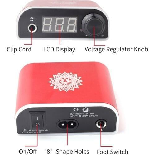 YILONG Professional Digital Dual three Tattoo Power Supply Fot Free Shipping