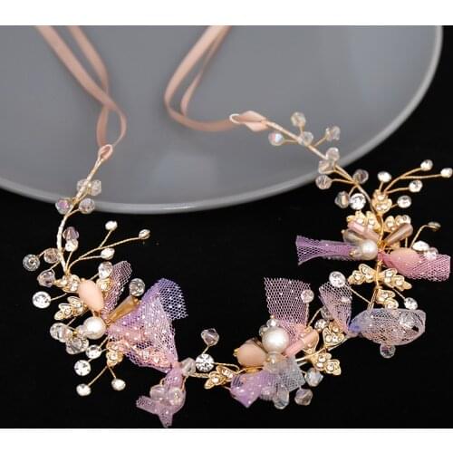 Womens Headband Colorful Crystal Braided Hair Accessories Suitable for Daily Party Weddings LXH