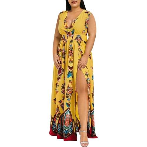 Dresses For Women 2021 Women Plus Size Casual Floral Patchwork Irregular Temperament Dress Beach Dress Vestidos De Mujer Casual
