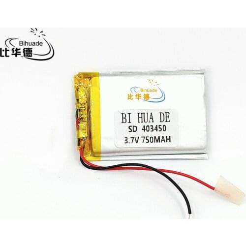 1pcs [SD] 3.7V,750mAH,[403450] Polymer lithium ion / Li-ion battery for TOY,POWER BANK,GPS,mp3,mp4,cell phone,speaker