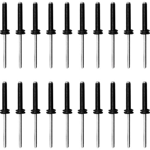 10 Nylon Kayak Pad Eyes And 20 Tri-Fold Rivets With 20 Screw Nuts Kit