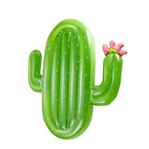 180*140cm Inflatable Cactus Pool Float Large Outdoor Swimming Inflatable Pool Floatie Raft Lounge for Adults & Children