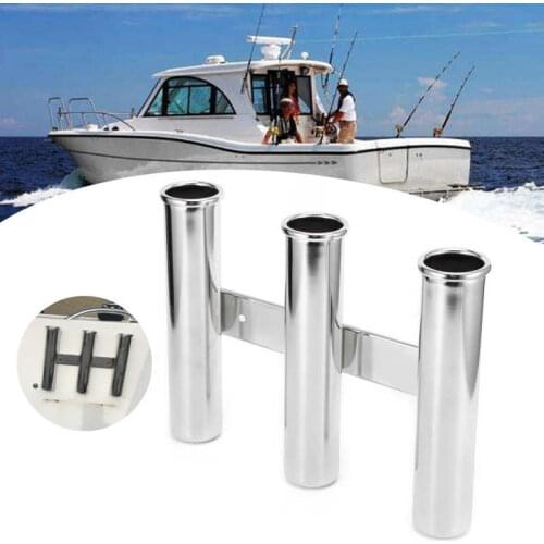 3 Tube Boat Fishing Rod Holder Rack Stainless Steel Marine Yacht Boat Hardware Accessory Fishing Rod Bracket