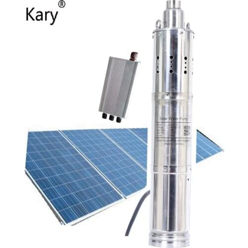 30m lift 24v 36v DC submersible solar water pumps, 2M3/H flow rate 0.5 hp 1 hp solar powered water pump with extra controller