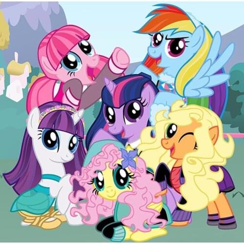 Diamond painting Cartoon Diamond embroidery Rainbow Pony 3d Square Diamond mosaic full needlework for Crafts my little pony diy