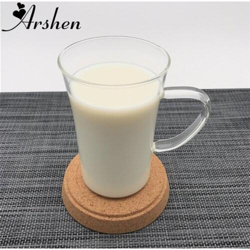 Arshen Big Promotion! 300ml Transparency Handmade Handle Glass Mug Office Heat Resistant Coffee Tea Mug Home Water Juice Cups