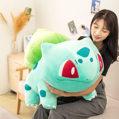 Big Size Bulbasaur Pikachued Charmander Squirtle Plush Doll Cute Stuffed Toys Tortoise Pillow New Year Present