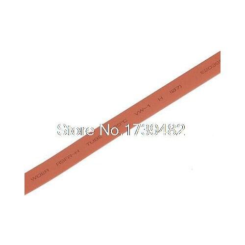 7mm Dia. Heat Shrinkable Tube Shrink Tubing 6M 19.7ft Red