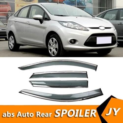 For FORD Fiesta 2009-2011 Window Visor Vent Shades Sun Rain Deflector Guard For FORD Fiesta Auto Accessories 4PCS/SET