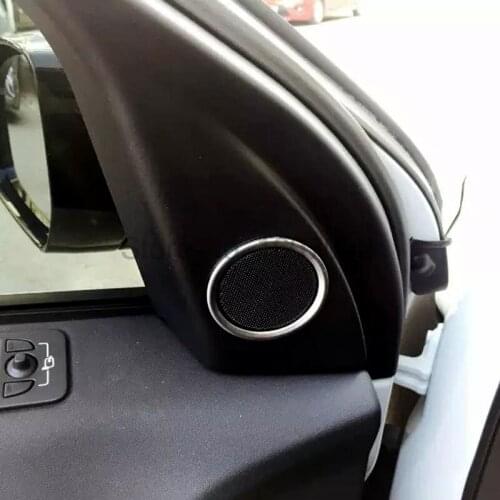 For Land Rover Discovery Sport 2015 2pcs Chrome Inner Triangle A Pillar High Pitch Loudspeaker Cover Bezel Trim Accessories