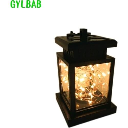 GYLBAB Retro Streetlight Waterproof Flame Flickering Landscape Garden Lamp Torch candle lantern LED Solar string clamp Outdoor