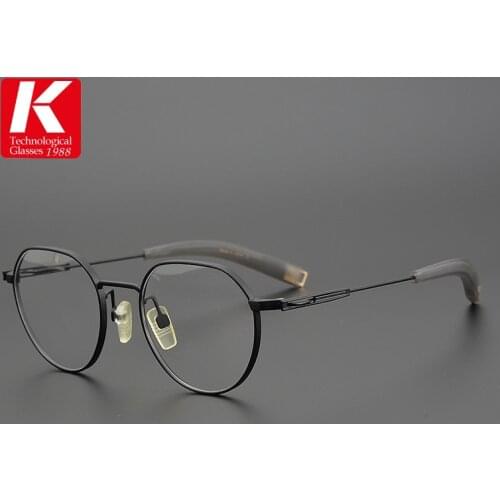 IP Titanium Optical Eyeglasses Brand Designer Glasses Frame Men Original Quality Women Handmade Super Light Myopia Spectacles
