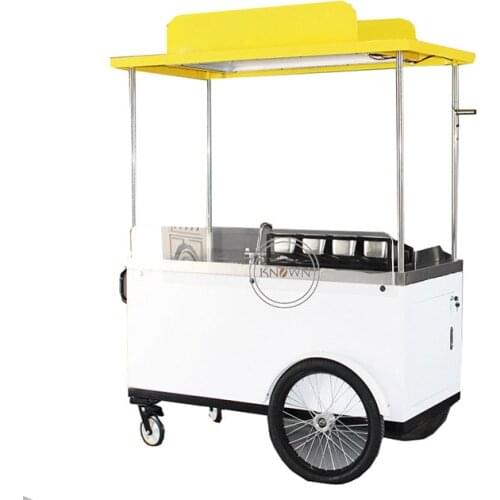 KN-T07D Hand Push Food Bike Frying Pans And Small Refrigerators Tricycle With Solar Panel