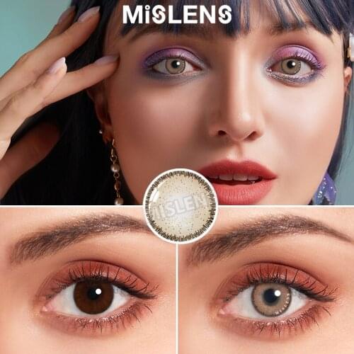 Mislens 1pair(2pcs) Colored Eye Contact Lenses Magic Series Yearly Eye Contacts for Dark Eyes Cosmetics Color Contact Lens Eye