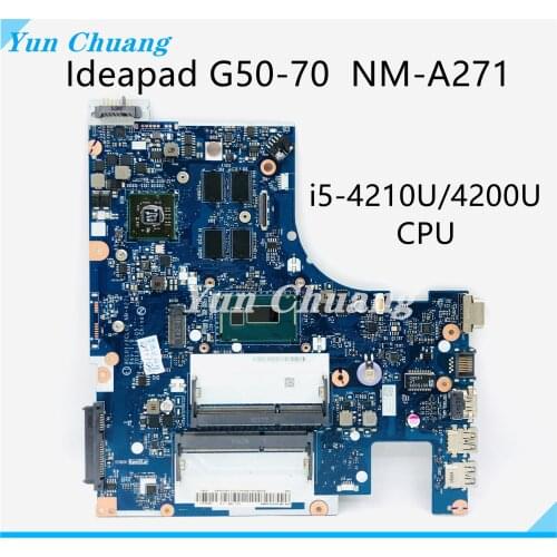 ACLU1/ACLU2 NM-A271 Mainboard For Lenovo Ideapad G50 G50-70 V1000 Laptop motherboard 5B20G36696 with I5-4210U/4200U CPU 2GB GPU