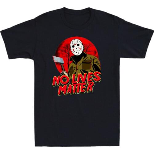 Jason Voorhees No Lives Matter Blood Moon Horror Halloween Movie Mens T-Shirt