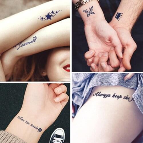 Juice Tattoo Sticker Star Arrow Snake Fish Letter Semi-permanent Tatto Waterproof Temporary Tatoo Stickers New Style 7-15 Days