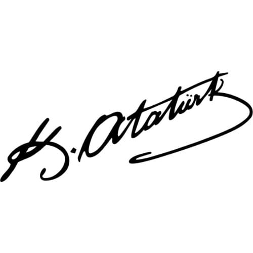 25cm*8cm Turkey Mustafa Kemal Ataturk Signature Car Sticker Funny Car Stickers KK Vinyl