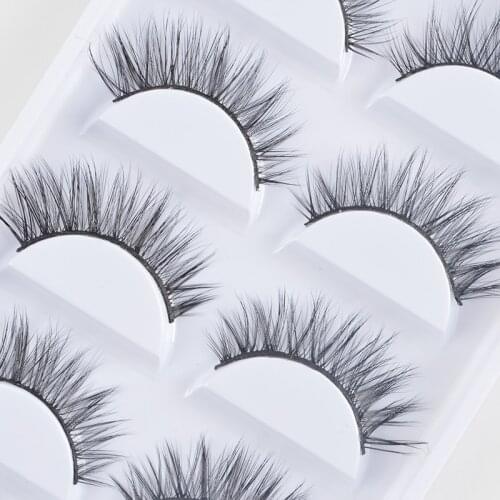 NEW 5 pairs mink eyelashes false lashes mink 3d fake eyelash extension make up cilios natural long cruelty free lash