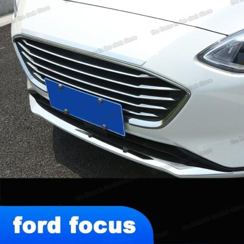 Lsrtw2017 Car Front Bumper Strip Trims Anti-collision Protector Interior Accessories for Ford Focus MK4 2019 2020 2021
