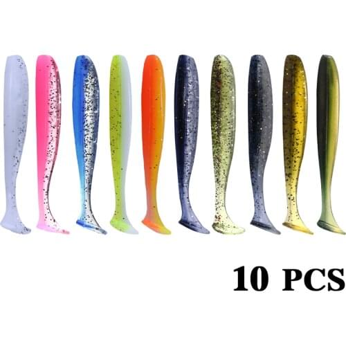 PPGUN 2021 10pcs/Lot Fishing Lures Wobblers Carp Fishing Soft Lures Silicone Artificial Baits Fishing Goods Lures for Fishing