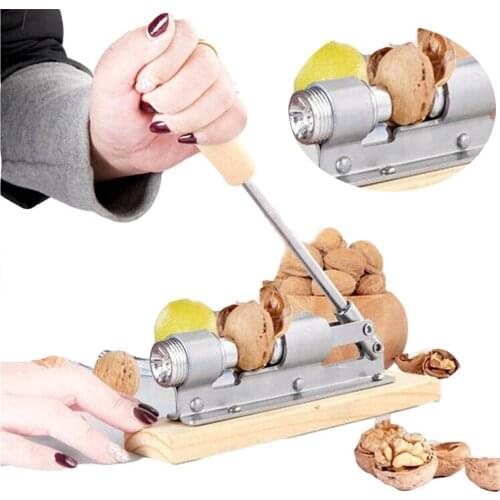Manual Stainless Steel Walnut Nut Cracker Mechanical Sheller Walnut Nutcracker Pliers Fast Opener Kitchen Gadgets Clip Tools