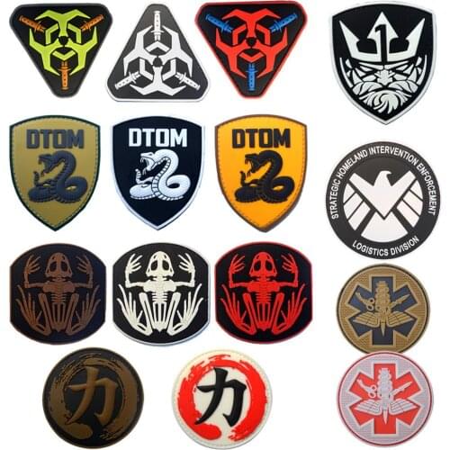 Luminous Medal of Honor MOH NEPTUNE 3D Badge PVC Army Tactical Swat Rubber Badge Army Military Badges