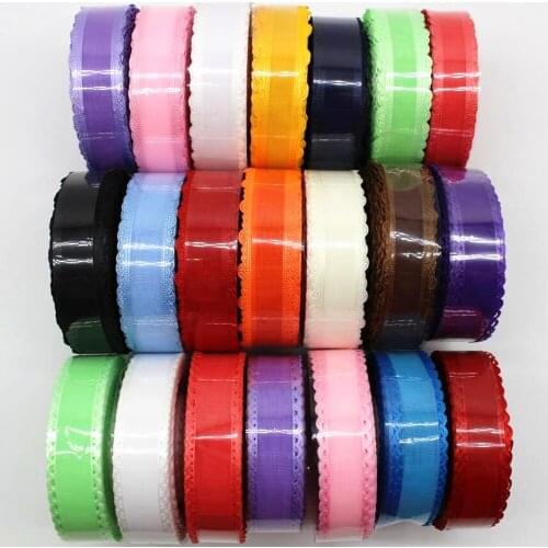 New 1 '25mm tulle lace ribbon 5y 10y 20y DIY handmade material mesh yarn hair bow clothing fashionable edge lace colorful