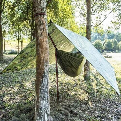 Outdoor Shelter Ultralight Tarp Camping Survival Sun Mat Shelter Beach Waterproof Shelter Multifunctional Rain Beach Awning
