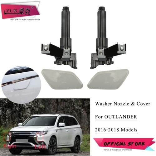 ZUK For Outlander 2016-2019 For Mitsubishi Front Headlight Head Lamp Water Spayer Clenaing Jet or Cover Lid Cap Shell Unpainted