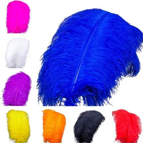 10 pieces 40-45CM/ 16-18inch natural ostrich white feather crafts carnival costume party home wedding decoration feathers