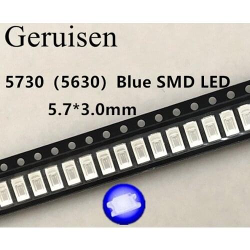 100PCS 5730/5630 SMD Blue LED Light Emitting Diode SMD LED 5730 blue Surface Mount Led 460-470NM 3.0-3.6V Ultra Birght Led