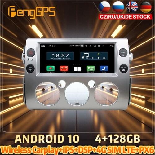 128G Android10 PX6 DSP For TOYOTA FJ Cruiser 2007 Car DVD GPS Navigation Auto Radio Stereo Video Multifunction CarPlay HeadUnit