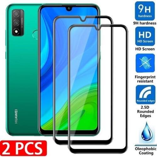 2 pcs Full Cover Protective Glass for Huawei P Smart Z 2020 2021 Psmart Plus 2018 Pro 2019 Screen Protector Tempered Film