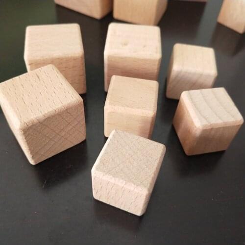 5PCS Solid Wooden Blocks Blank Wood Block Children Room DIY Ornaments Cube Shooting Props Party Creative Desktop Decoration Gift