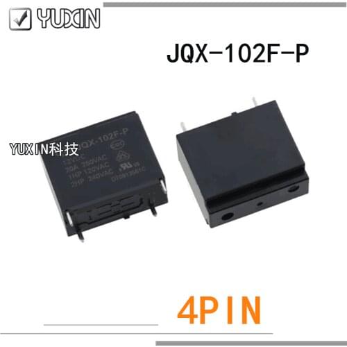 5PCS/LOT 100%Original&New Relay HF102F JQX-102F-P-12VDC JQX-102F-P-24VDCA JQX-102F-P 12VDC JQX 102F P 12V 24V 4PIN 20A