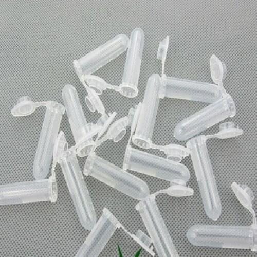 50pcs 2ml plastic round-bottom Laboratory Sample Vial PP centrifuge tube with joint cap
