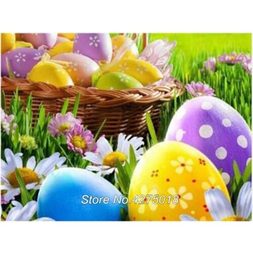 5d Diamond Painting,Cross Stitch,3D,Beautiful Easter eggs,Mosaic photo,pattern,Crafts,Full,square&round Embroidery bead YG751