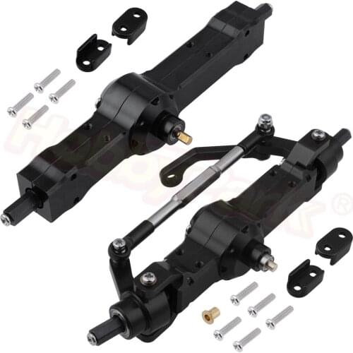 Aluminum Front&Rear Bridge Axle Gear Box Complete Set For WPL 1/16 RC Car Military Truck Crawler C14 C24 B14 B24 B16 B36 Upgrade