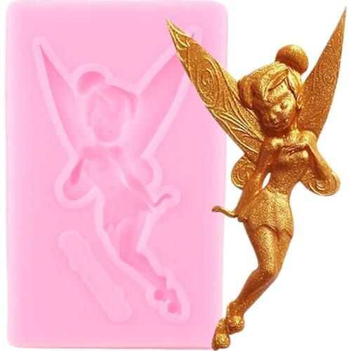 Fairy Angel Silicone Molds Baby Birthday Cupcake Topper Fondant Cake Decorating Tools Candy Resin Clay Chocolate Gumpaste Mould