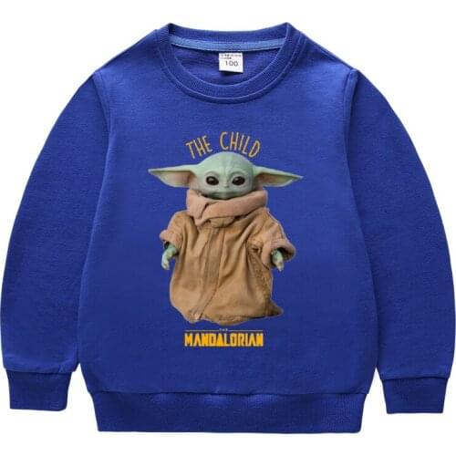 T Shirt For Baby Boys Girls Sweatshirt Cotton Baby Yoda Funny O Neck Slim Long Sleeve Tshirt Clothes Funny Tee Coat Top Hoody