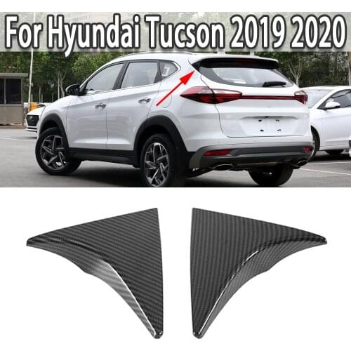 K-Car Rear Window Spoiler Cover Trim ABS Carbon Fiber Style For Hyundai Tucson 2015-2019 2020