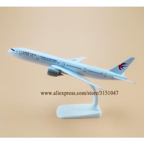 Alloy Metal Air China Eastern Airlines B777 Airplane Model Eastern Boeing 777 B-2001 Airways Plane Model Aircraft Gifts 20cm