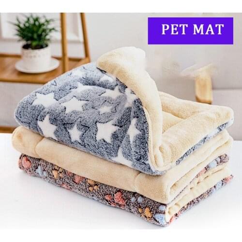 Soft Breathable Pet Mat Cat Plush Cotton Doghouse for Small Large Dogs Beds Winter Warm Mattress Dog Supplies Pet Beds
